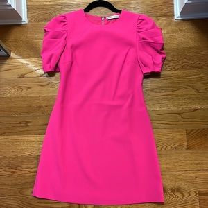 Alice + Olivia Pink Puff Sleeve Dress Size 0